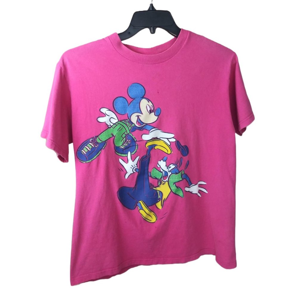 Disney Pink Mickey and Goofy Vintage Shirt